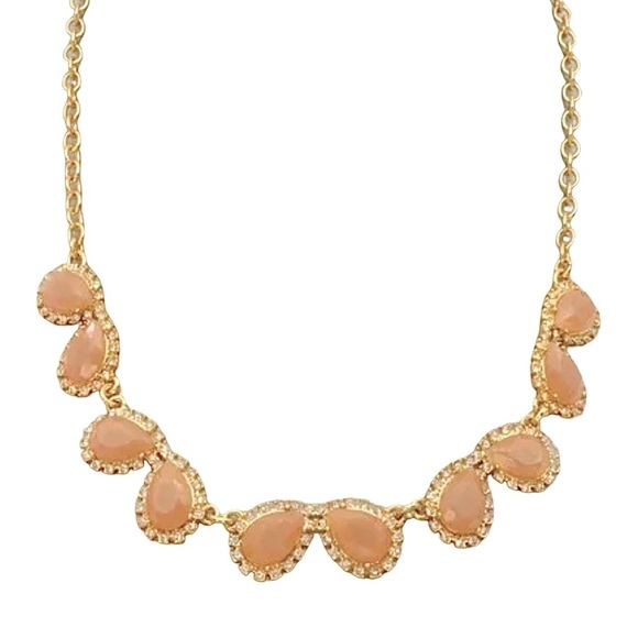 KATE SPADE • Light Orange Peach Balloon Statement Collar Necklace - Picture 1 of 7